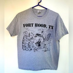 Vintage Fort Hood TX Military Shirt 1998 graphics